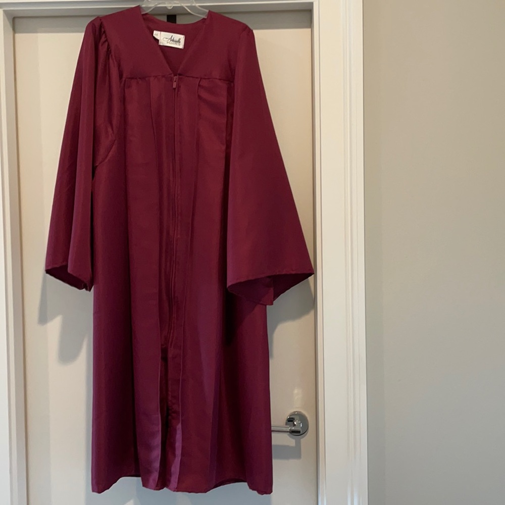 Artneedle maroon graduation gown, size 48
